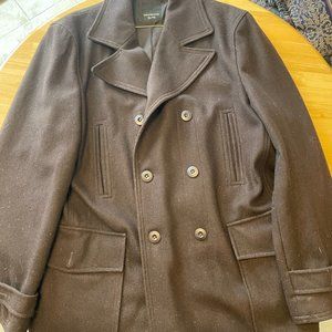Dress coat brown wool double breasted